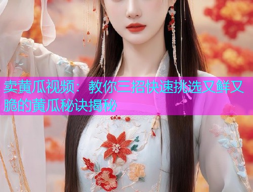 卖黄瓜视频：教你三招快速挑选又鲜又脆的黄瓜秘诀揭秘